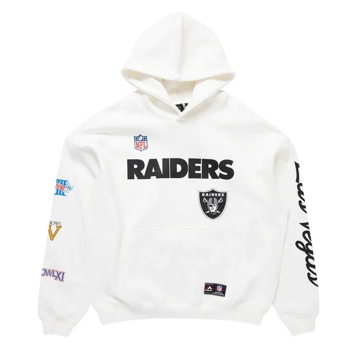 Las Vegas Raiders Vintage OTH Hoodie NFL Vintage White By Majestic