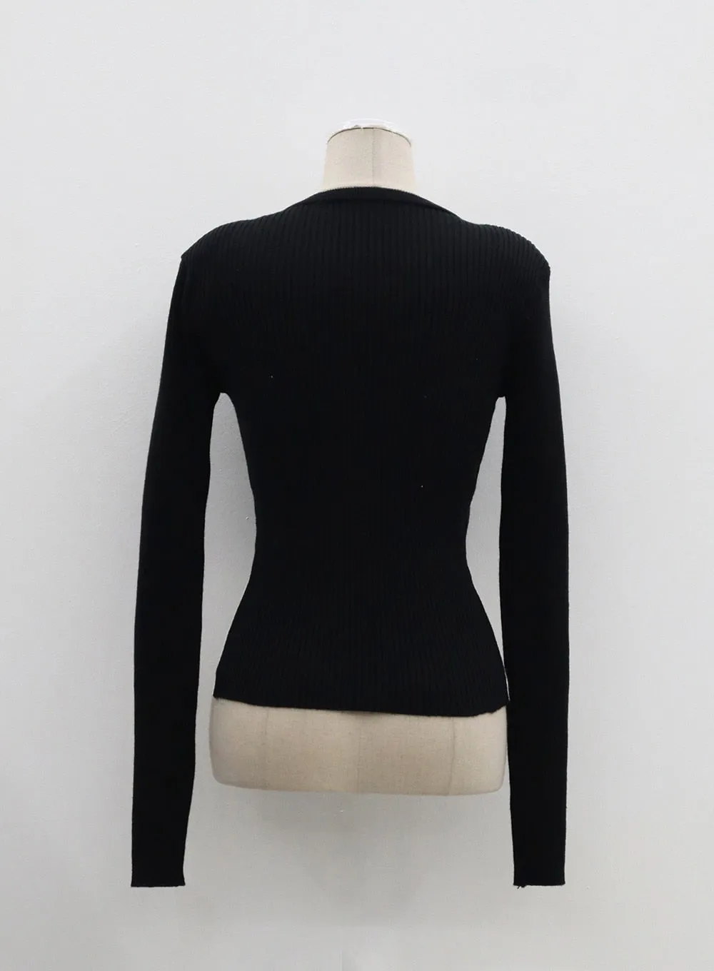 Layered Ribbed Knit Top OM306