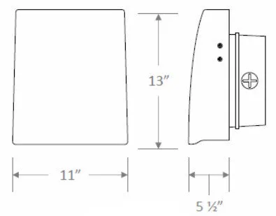 LED 80W and 120W 100-277 Voltage Adjustable Full Cutoff Wall Pack