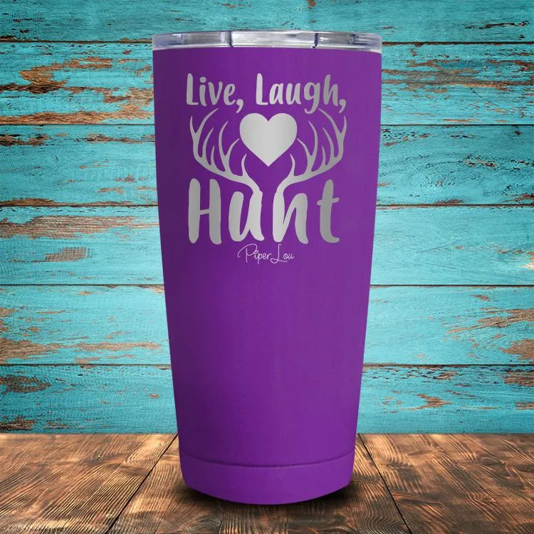 Live Laugh Hunt Coated Drinkware