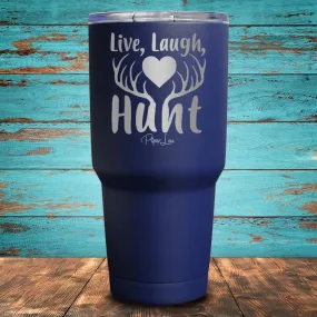 Live Laugh Hunt Coated Drinkware