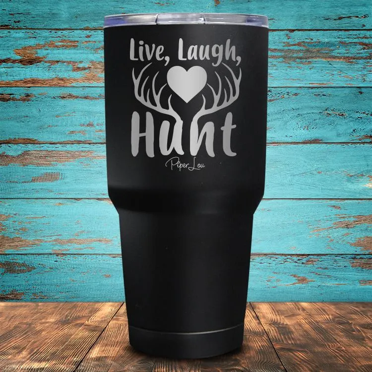 Live Laugh Hunt Coated Drinkware