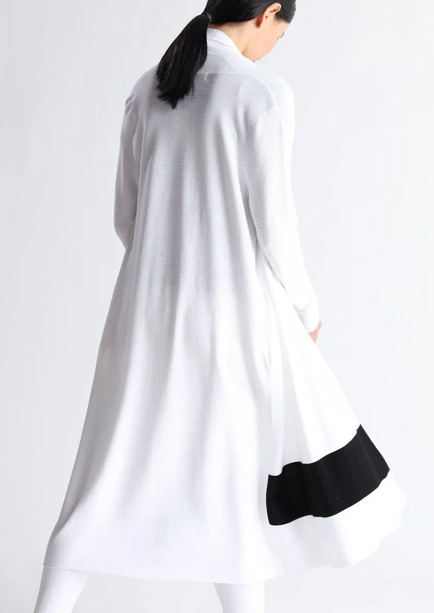 Long black and white cotton jumper