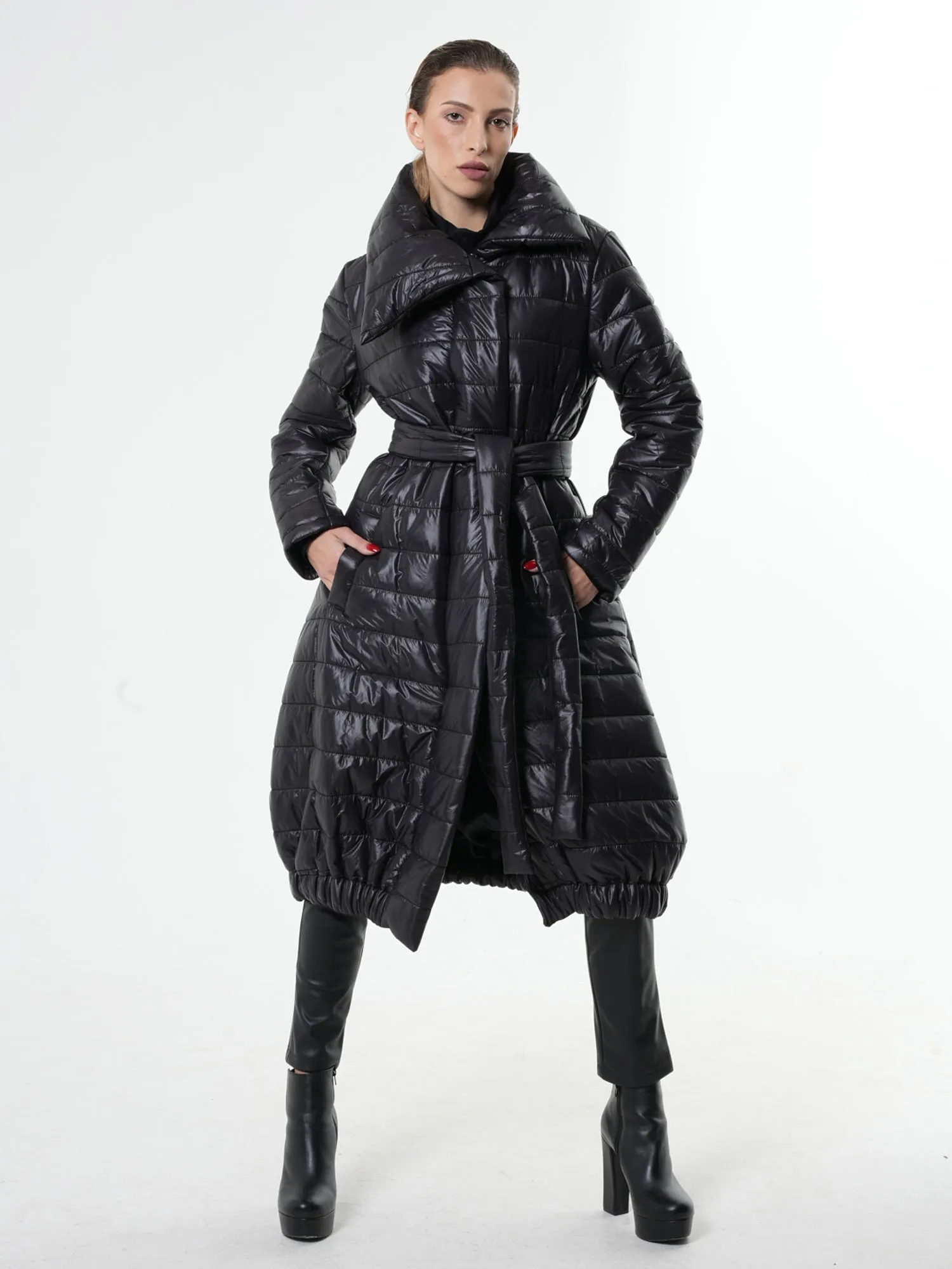 Long Winter Belted Coat