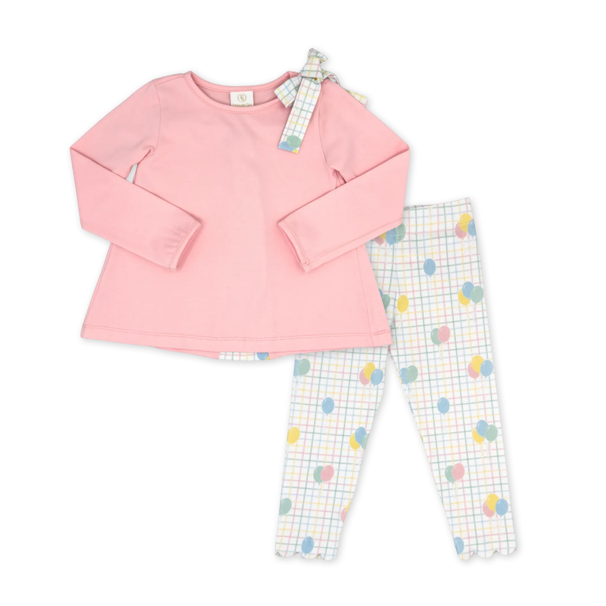 Madeline Legging Set- Pensacola Pink, Party Time Balloon Plaid