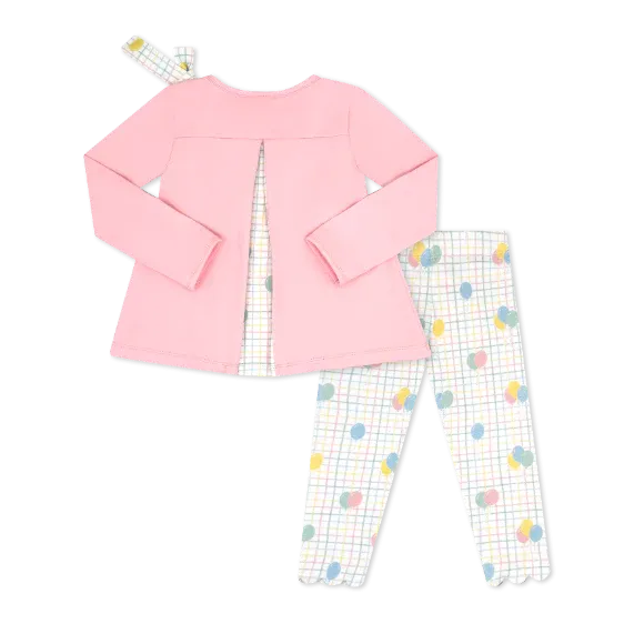 Madeline Legging Set- Pensacola Pink, Party Time Balloon Plaid