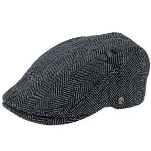 Main Street - Walrus Grey Tweed Plaid Herringbone Ivy Cap