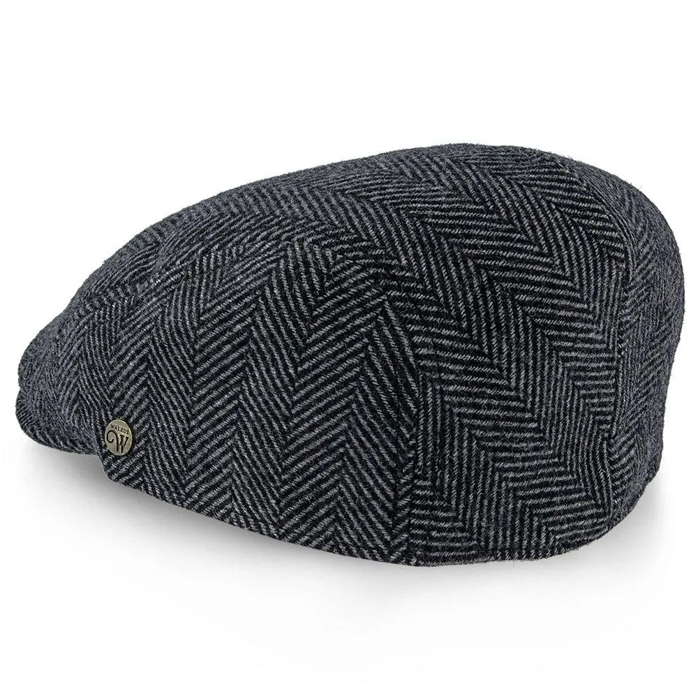 Main Street - Walrus Grey Tweed Plaid Herringbone Ivy Cap