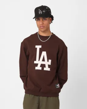 Majestic Athletic Los Angeles Dodgers Core Crewneck Sweatshirt Dark Oak