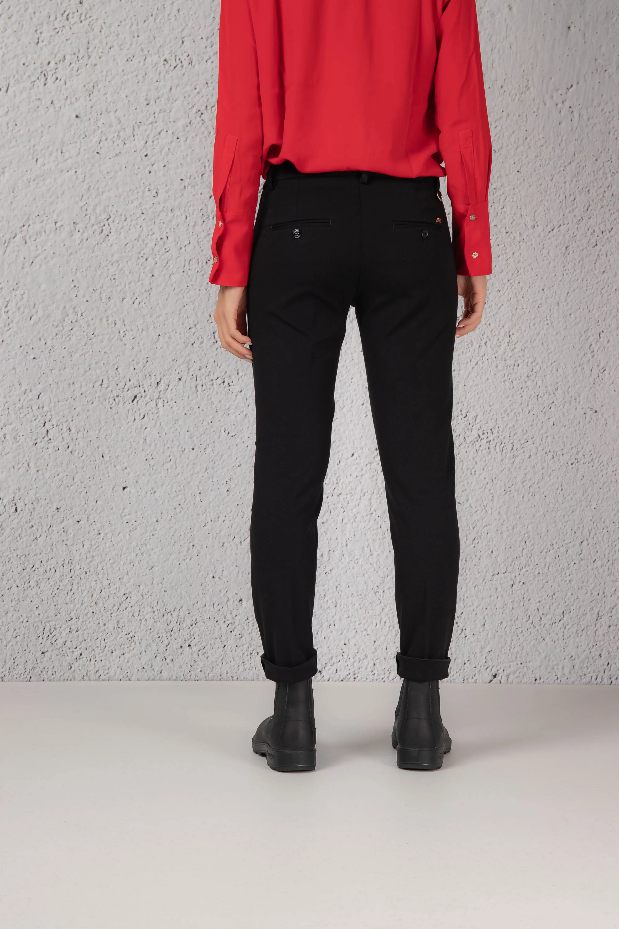 Mason's Chinos Rasatello Stretch Nero Donna