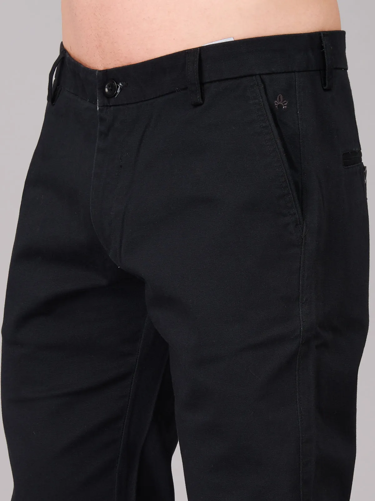 Men Black Cotton Trouser (GBTMK7652)