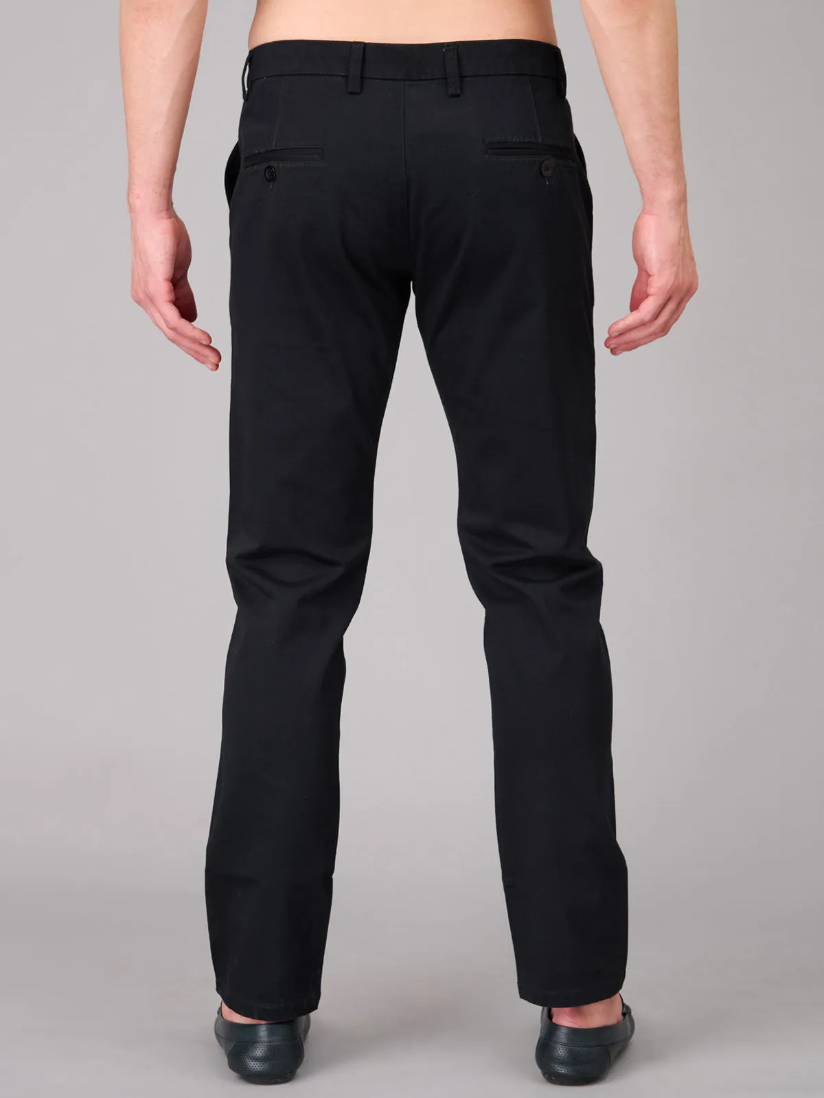 Men Black Cotton Trouser (GBTMK7652)