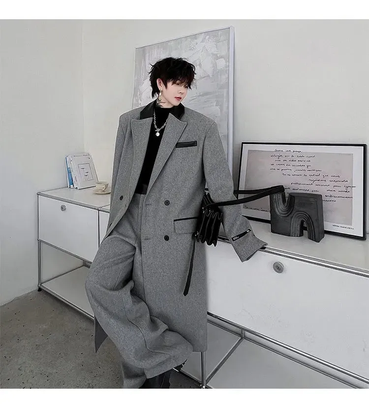 Men's Luxurious Oversized Coat & Trousers 2-Piece Set