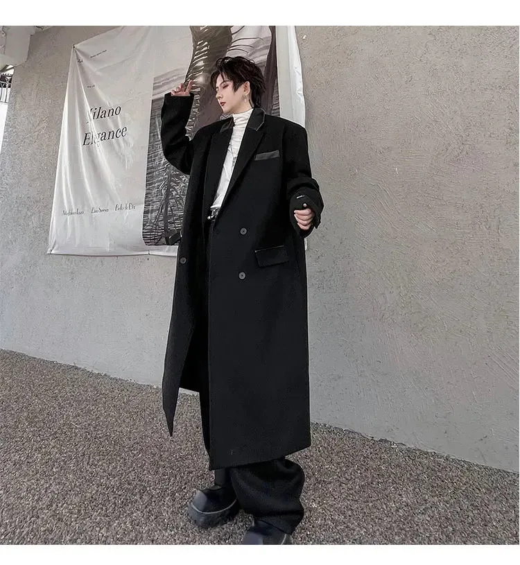 Men's Luxurious Oversized Coat & Trousers 2-Piece Set