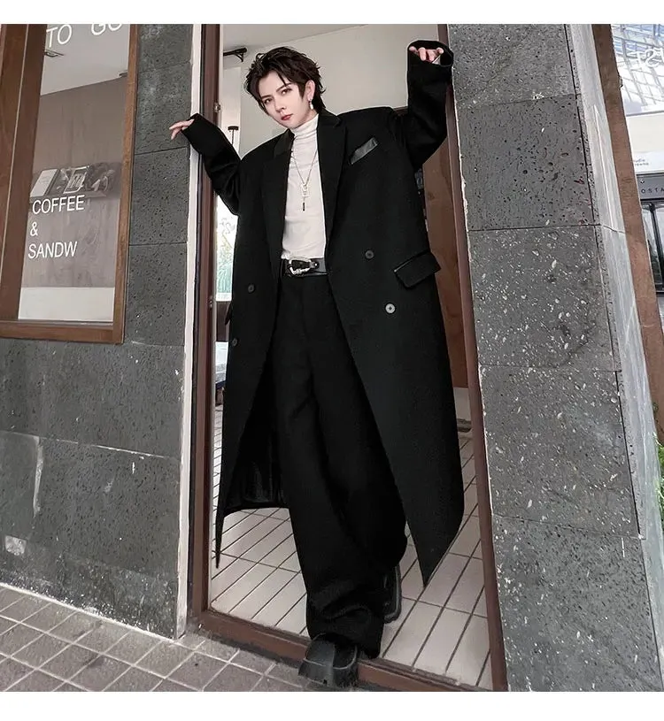 Men's Luxurious Oversized Coat & Trousers 2-Piece Set