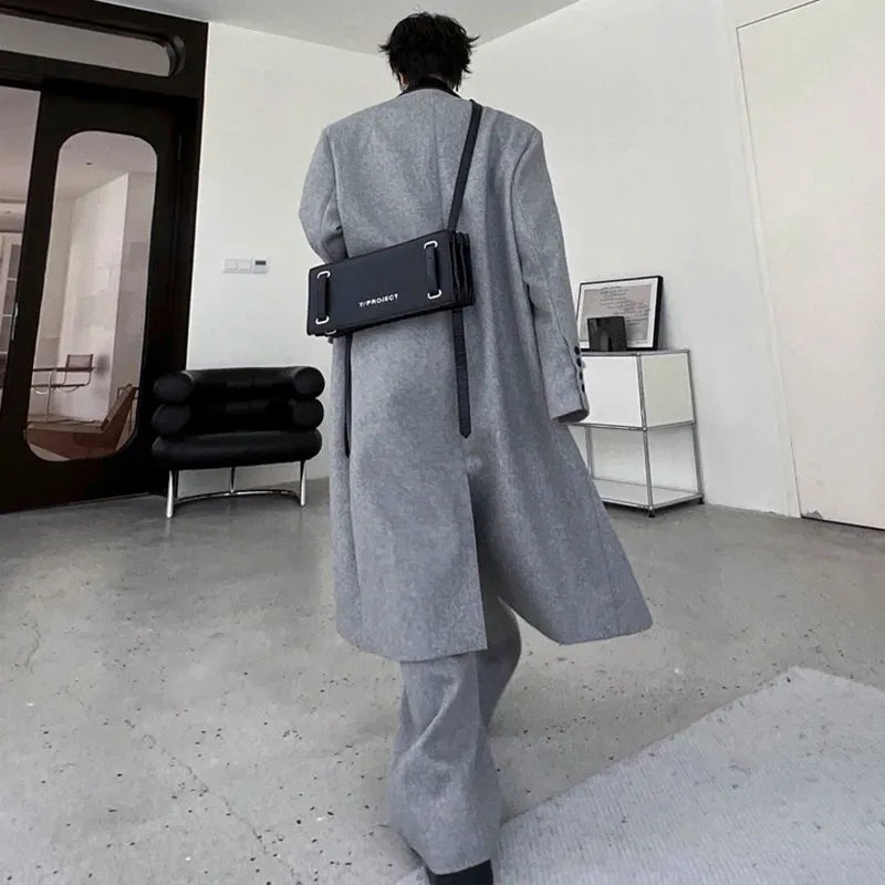 Men's Luxurious Oversized Coat & Trousers 2-Piece Set