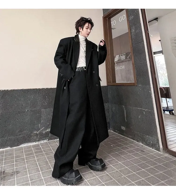 Men's Luxurious Oversized Coat & Trousers 2-Piece Set