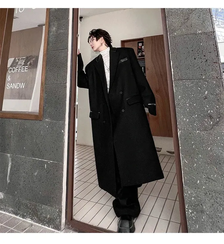 Men's Luxurious Oversized Coat & Trousers 2-Piece Set