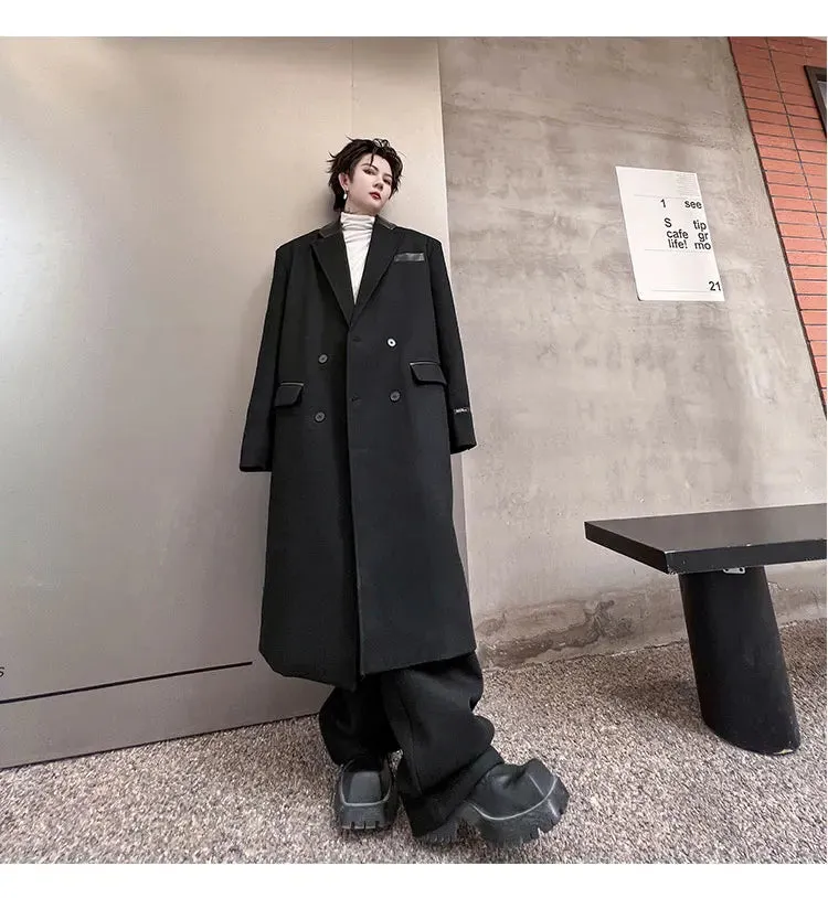 Men's Luxurious Oversized Coat & Trousers 2-Piece Set