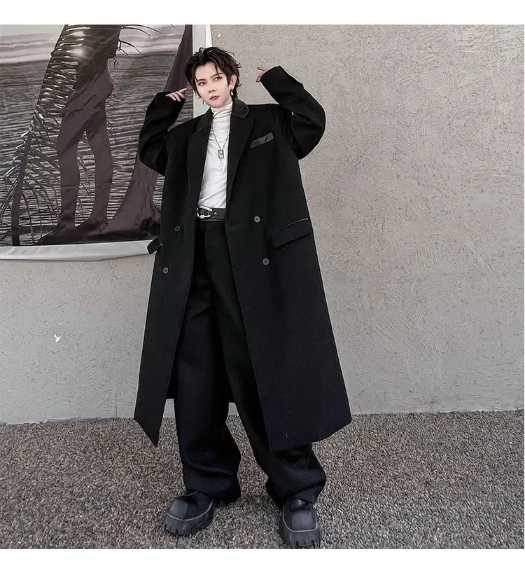 Men's Luxurious Oversized Coat & Trousers 2-Piece Set