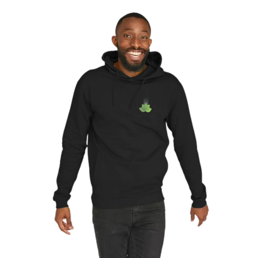 Mens Organic Cotton Hoodie Black - Ejb eco - Vegan Friendly