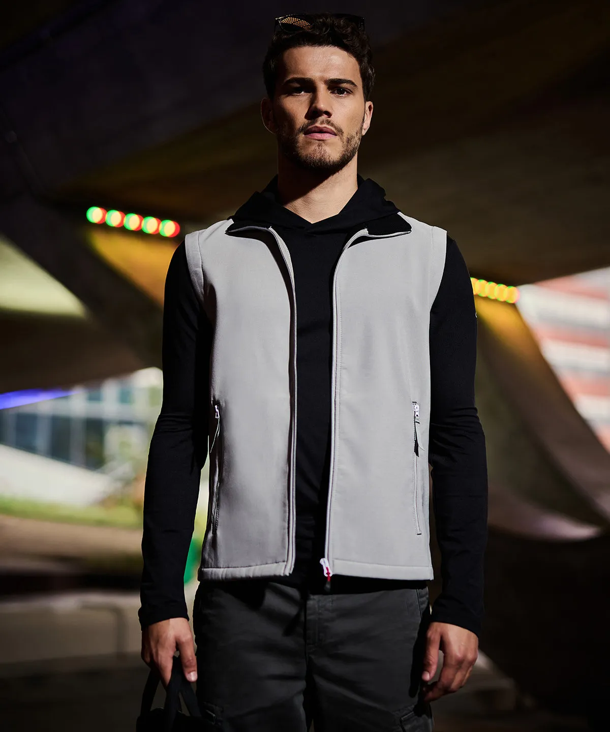 Mineral Grey/Black - Ascender 2-layer softshell bodywarmer