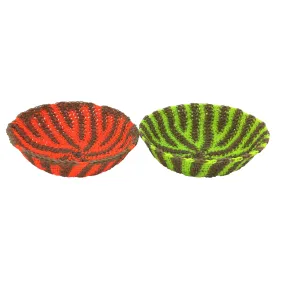 Moonbasket Small Neon Striped Bowls