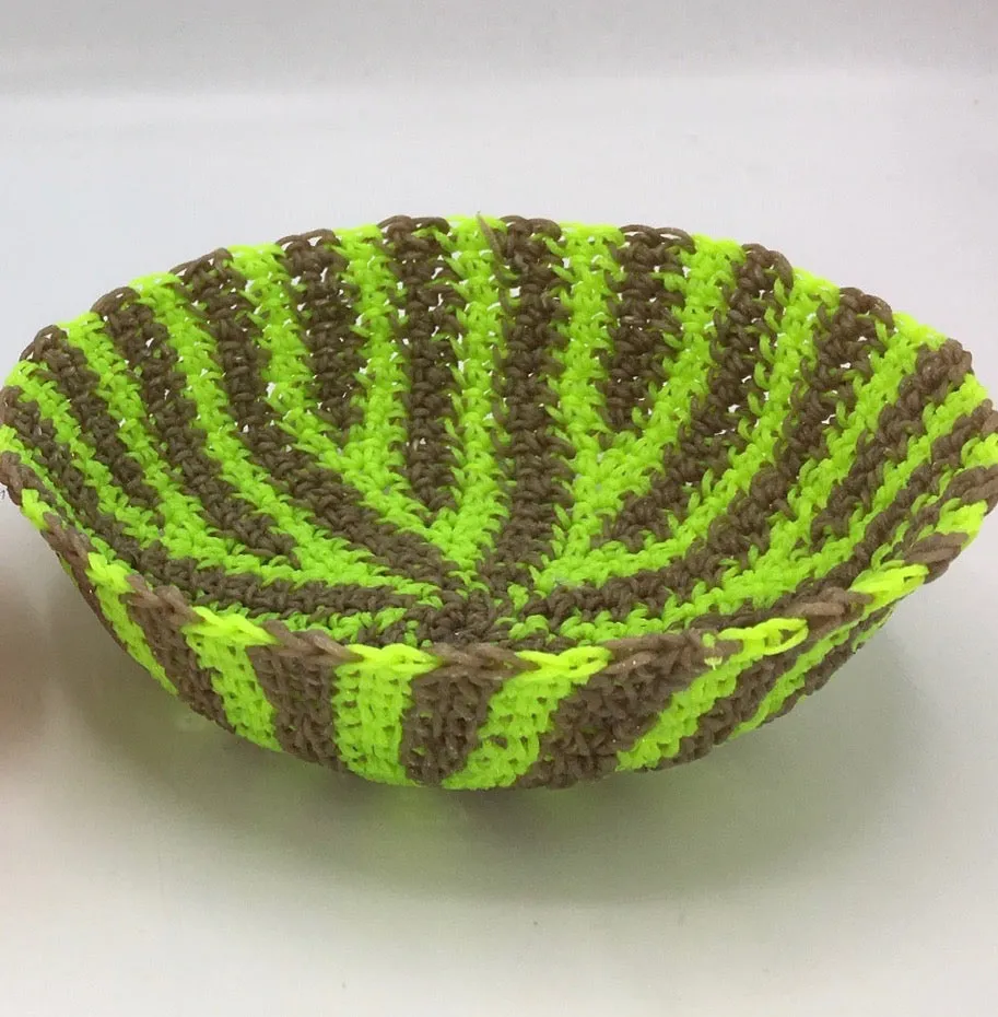 Moonbasket Small Neon Striped Bowls