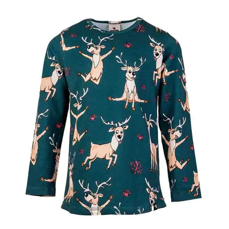 Mullido Long Sleeved T-shirt - Reindeer Green