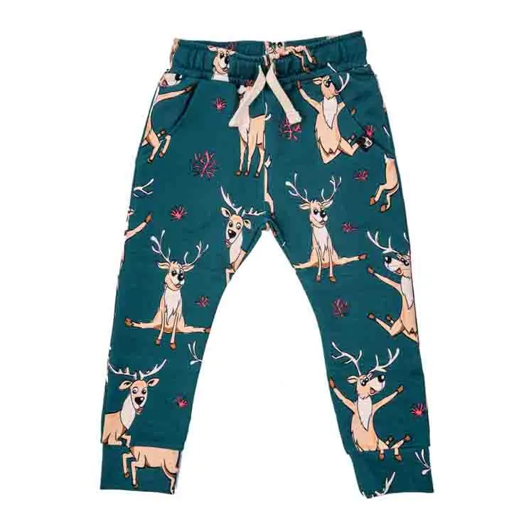 Mullido Trousers/  Sweatpants - Reindeer Green