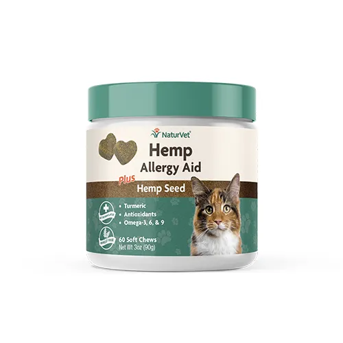 NaturVet Hemp Allergy Aid Soft Chews for Cats (60ct)