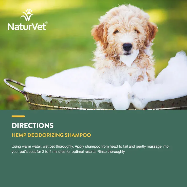 NaturVet Hemp Deodorizing Shampoo 16oz