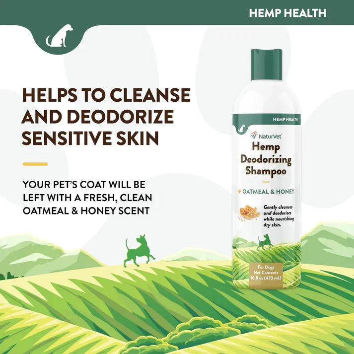 NaturVet Hemp Deodorizing Shampoo 16oz