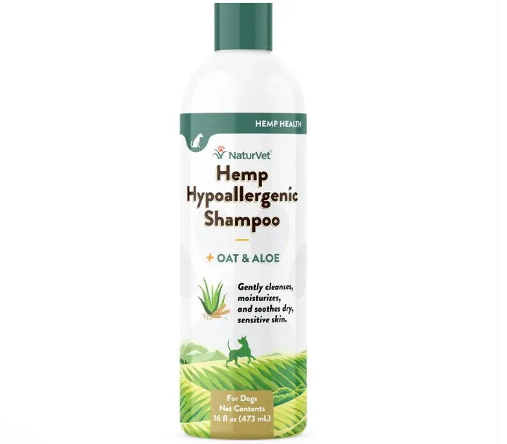 NaturVet Hemp Hypoallergenic Shampoo for Dogs (16oz)