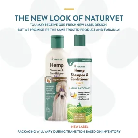 NaturVet Hemp Shampoo & Conditioner 2-in-1 Argan & Coconut for Dogs 16oz