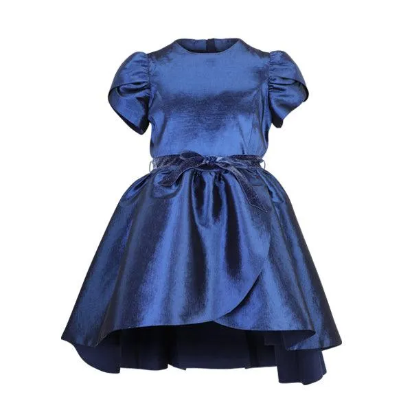 NAVY BLUE TAFETTA DRESS