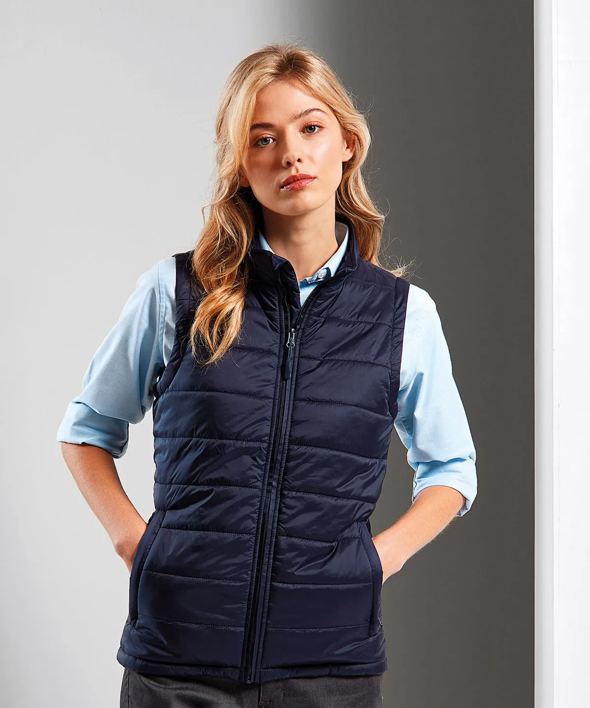 Navy - Women’s ‘Recyclight’ padded gilet