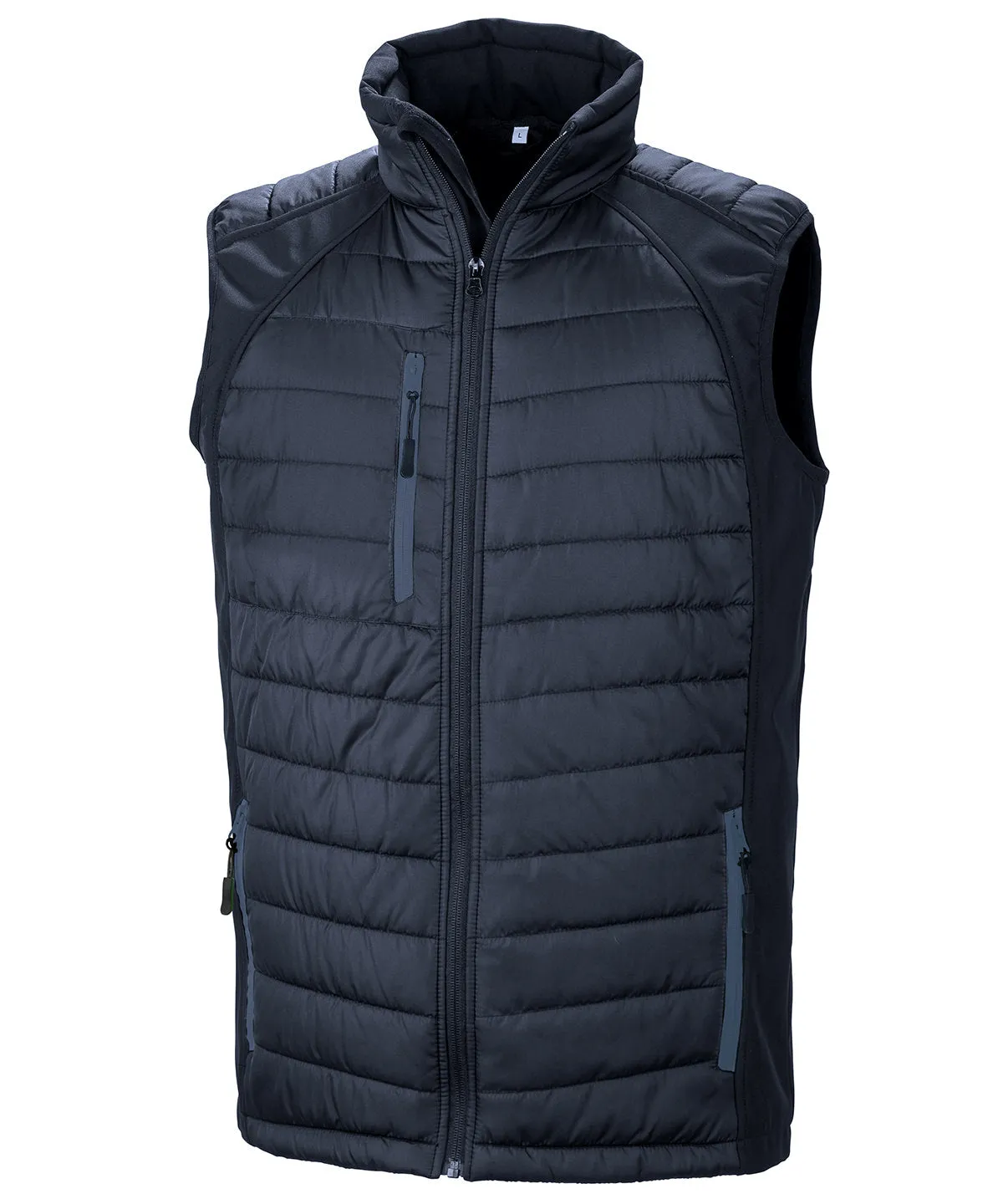 Navy/Navy* - compass padded softshell gilet