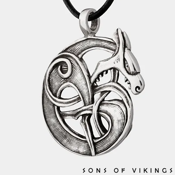 Norse Wolf Necklace - Bronze or Sterling Silver