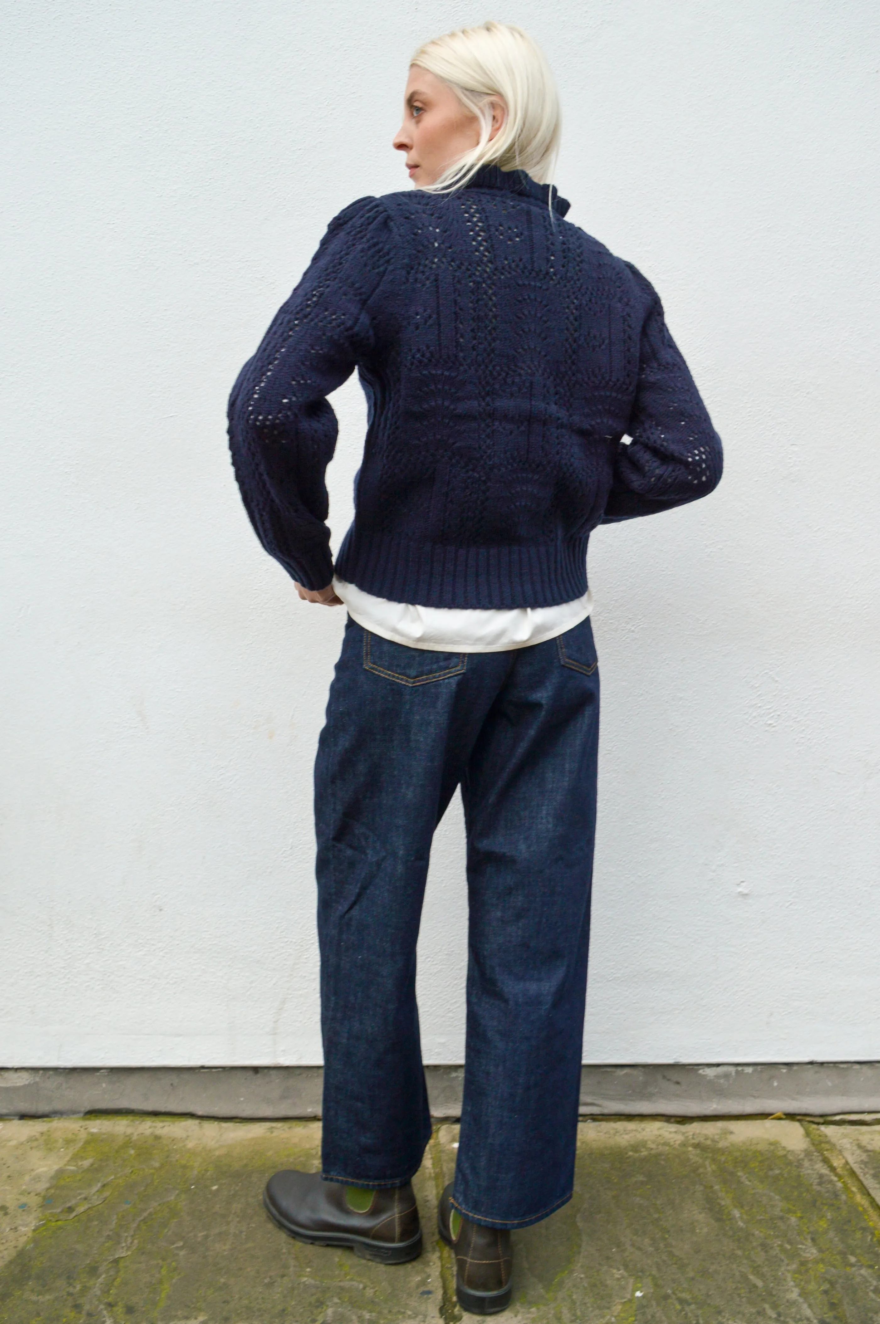 Nué Notes Virginia Navy Crewneck Jumper