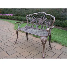 Oakland Living Butterfly Cast Aluminum Loveseat, Antique Bronze