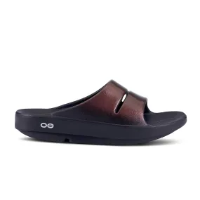 'OOFOS' Women's OOahh Luxe Comfort Slide - Cabernet