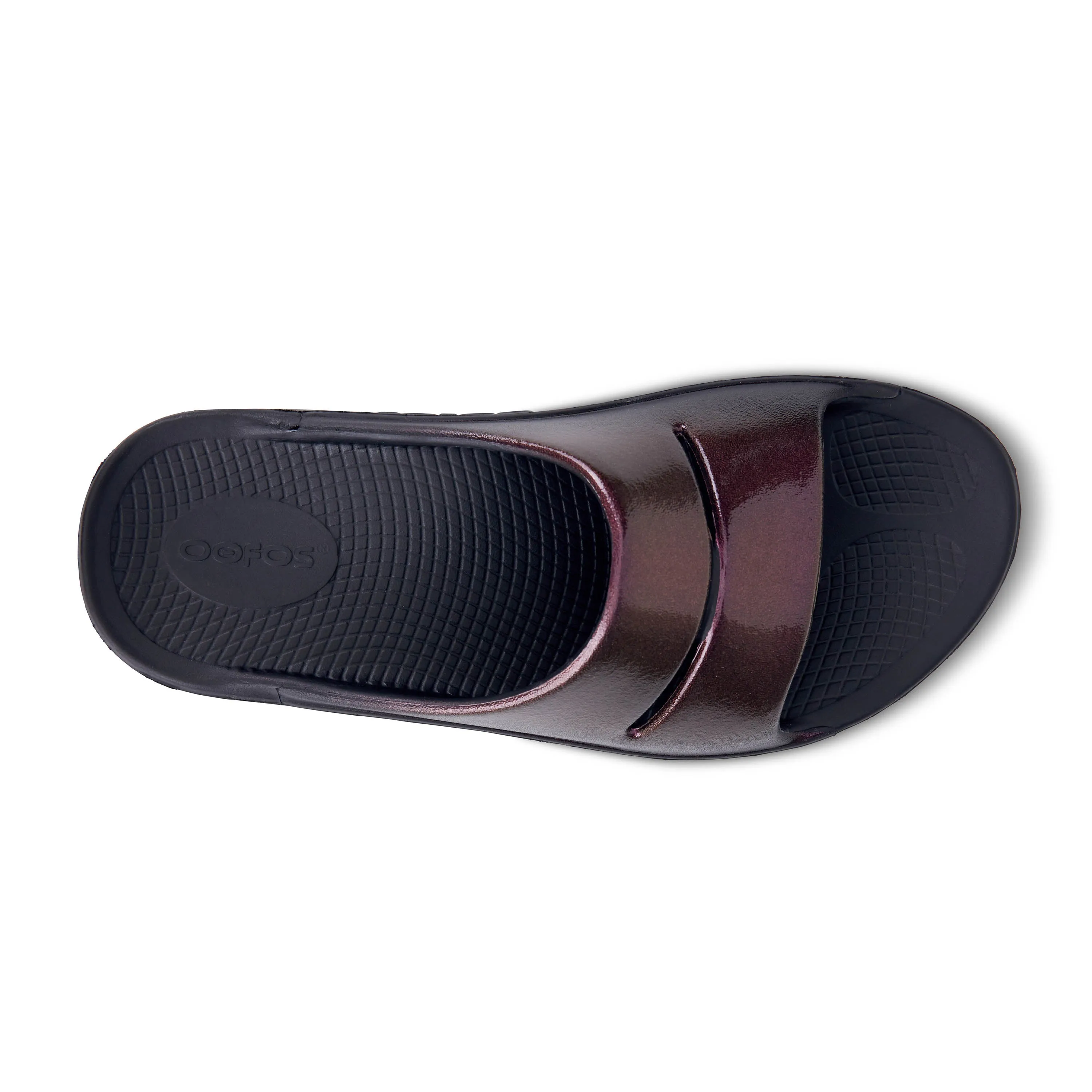 'OOFOS' Women's OOahh Luxe Comfort Slide - Cabernet