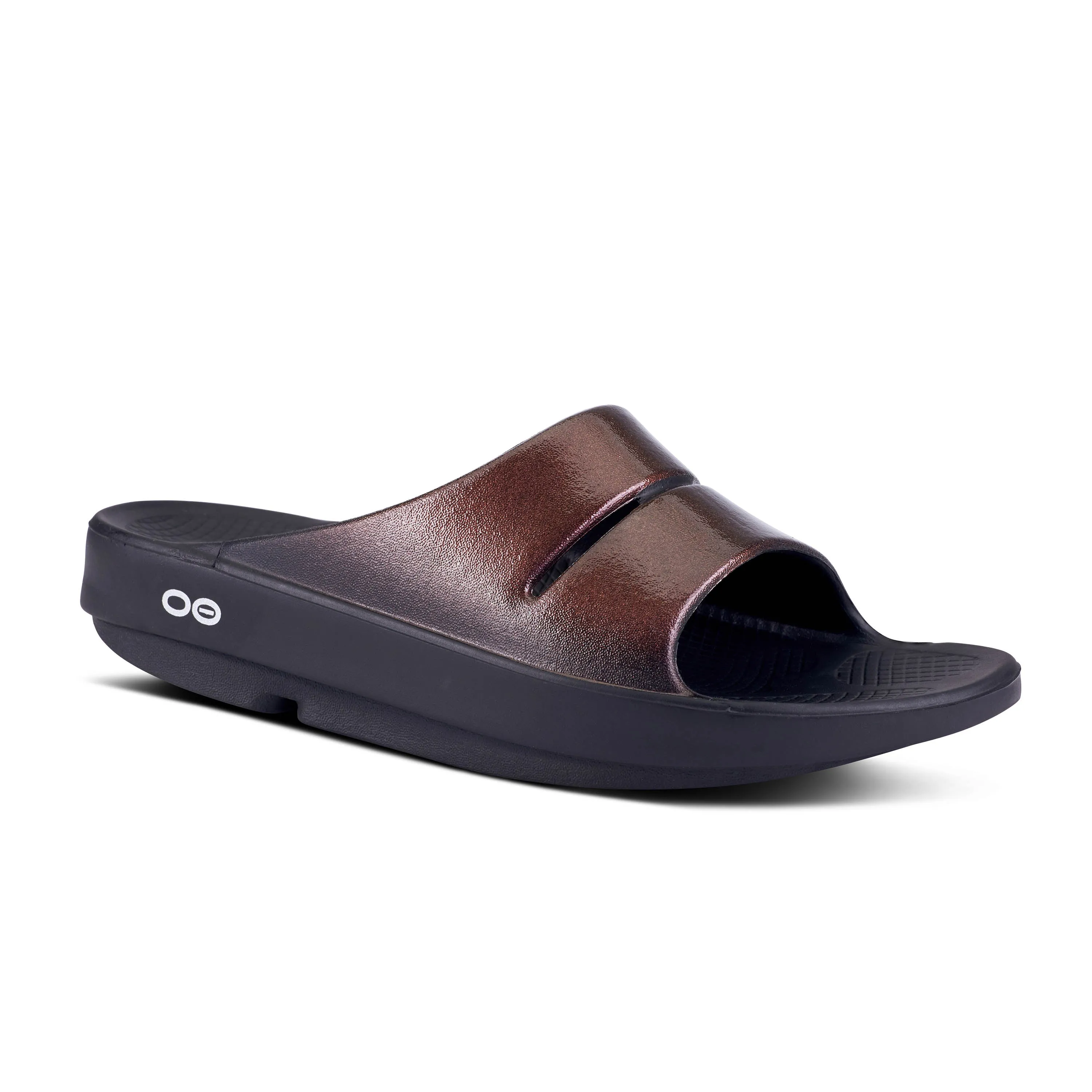 'OOFOS' Women's OOahh Luxe Comfort Slide - Cabernet