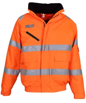 Orange - Hi-vis fontaine flight jacket (HVP209)