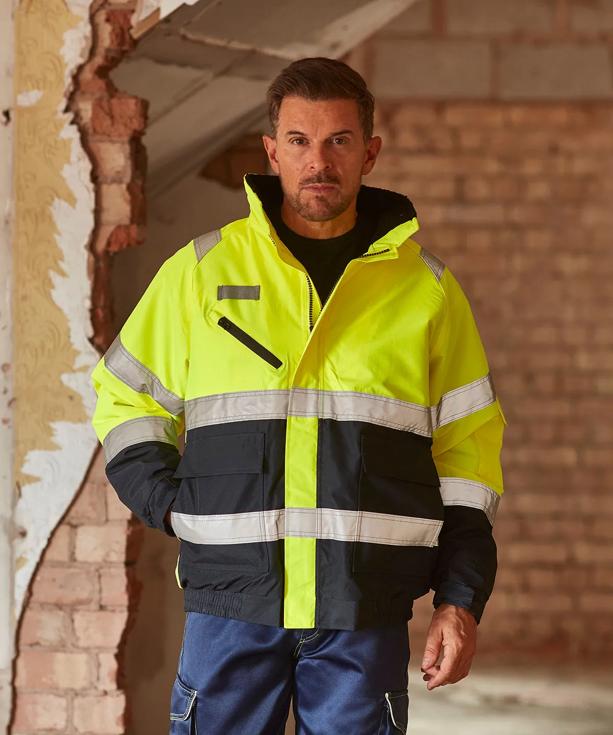 Orange - Hi-vis fontaine flight jacket (HVP209)