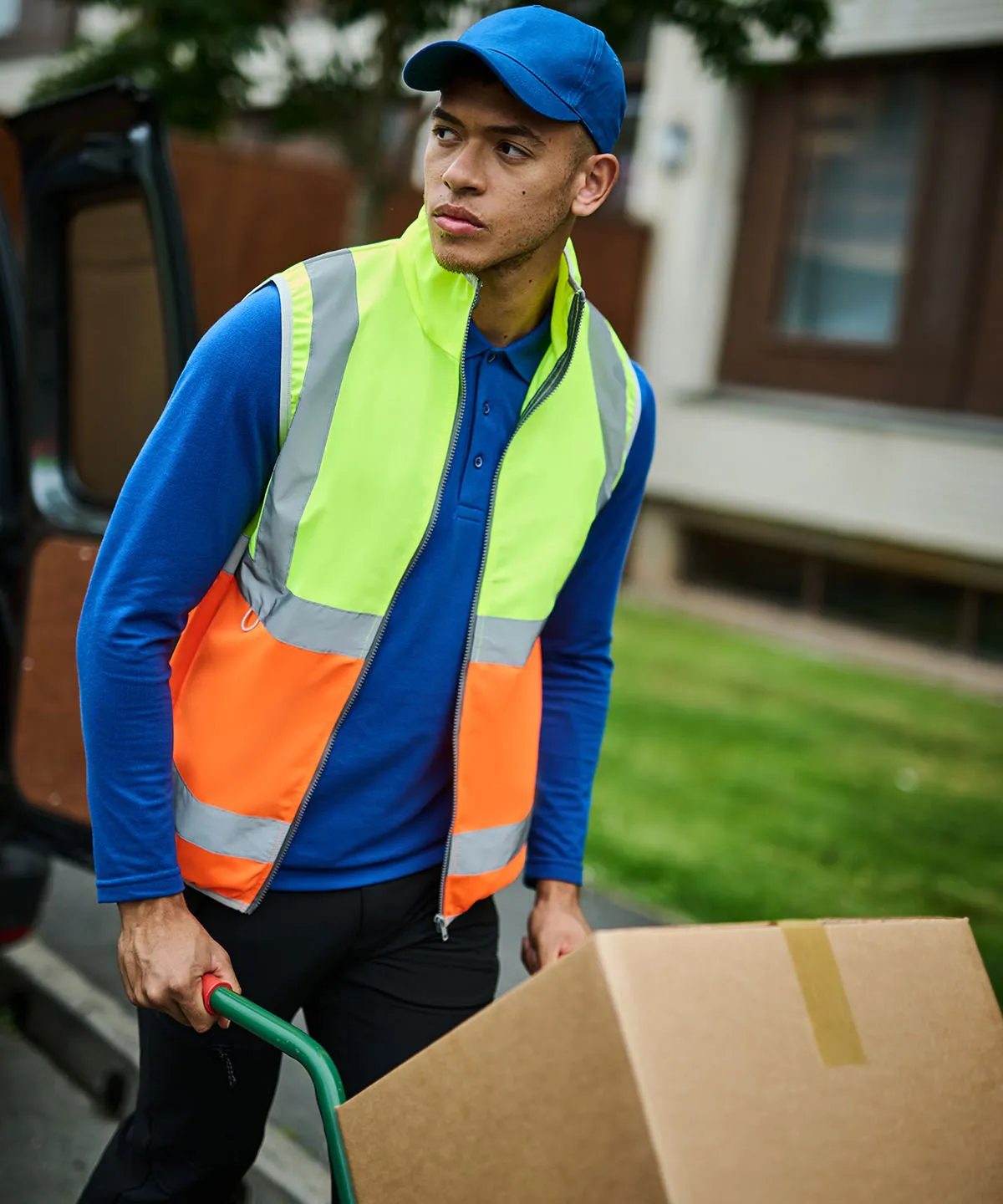 Orange - Pro hi-vis full-zip gilet