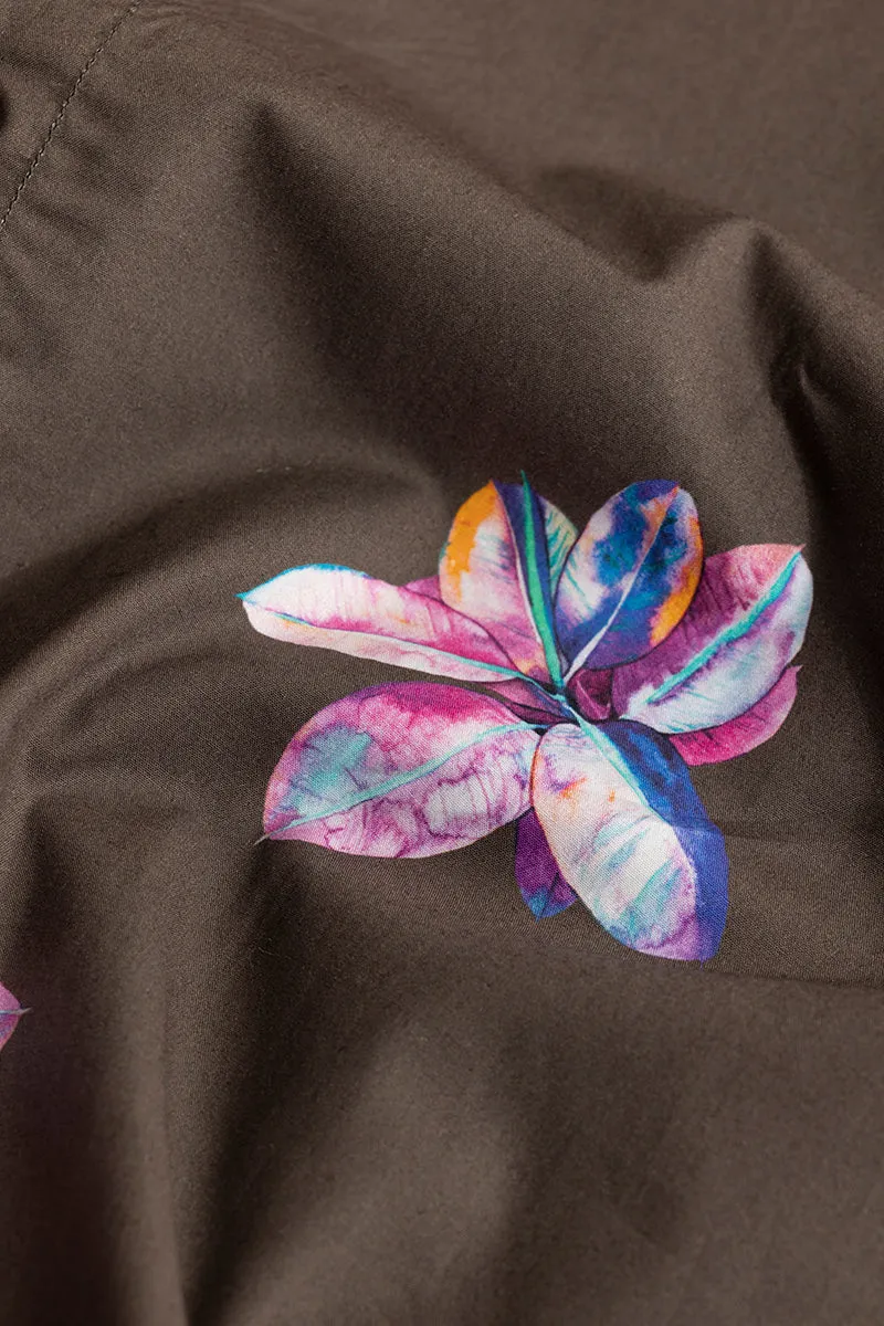 Oriental Lilly Brown Shirt