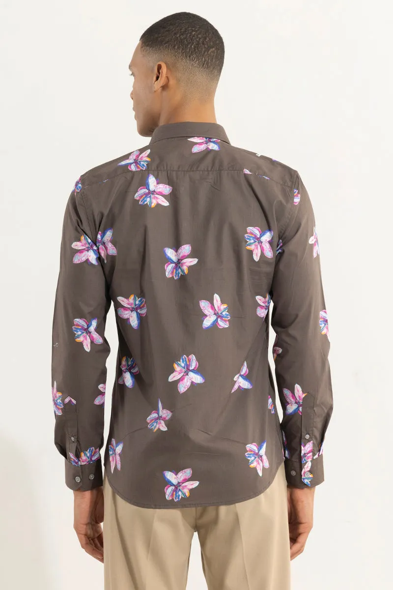 Oriental Lilly Brown Shirt