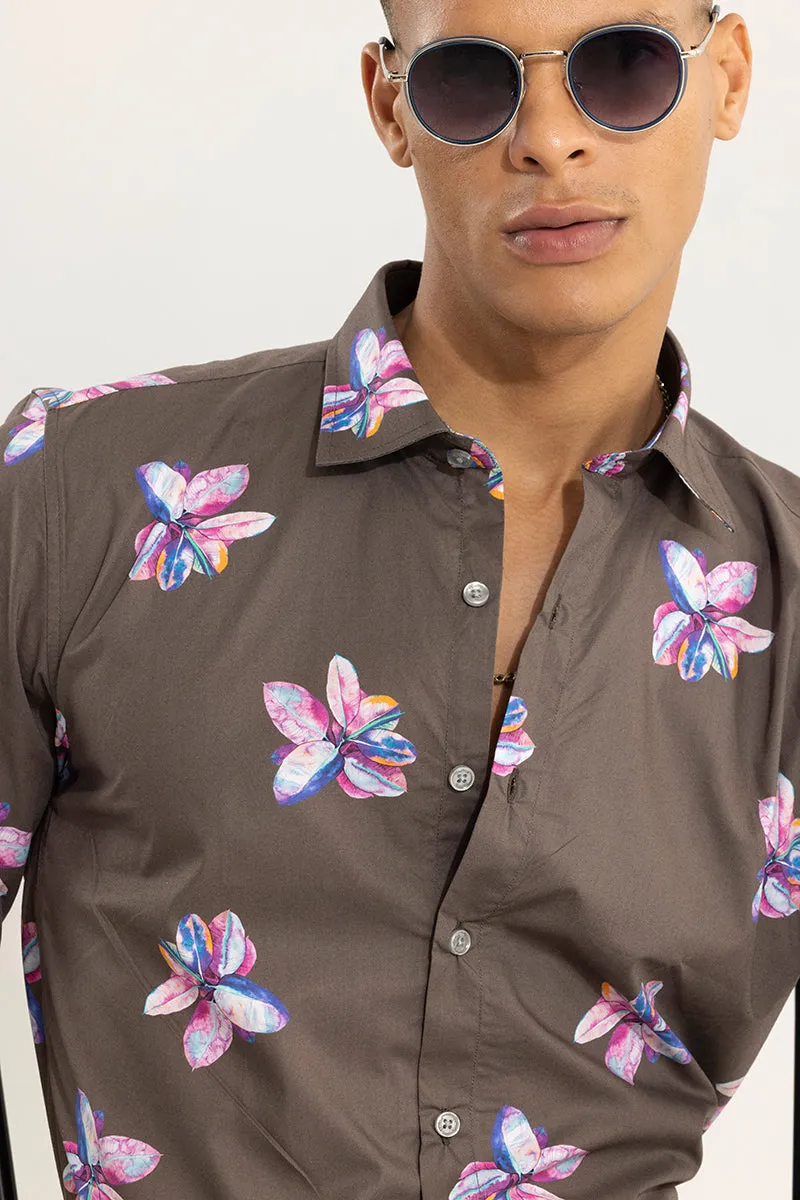 Oriental Lilly Brown Shirt